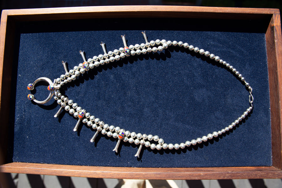 Squash Blossom Silver Necklace
