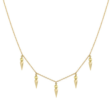 5 Point Spear Tip Collar Necklace