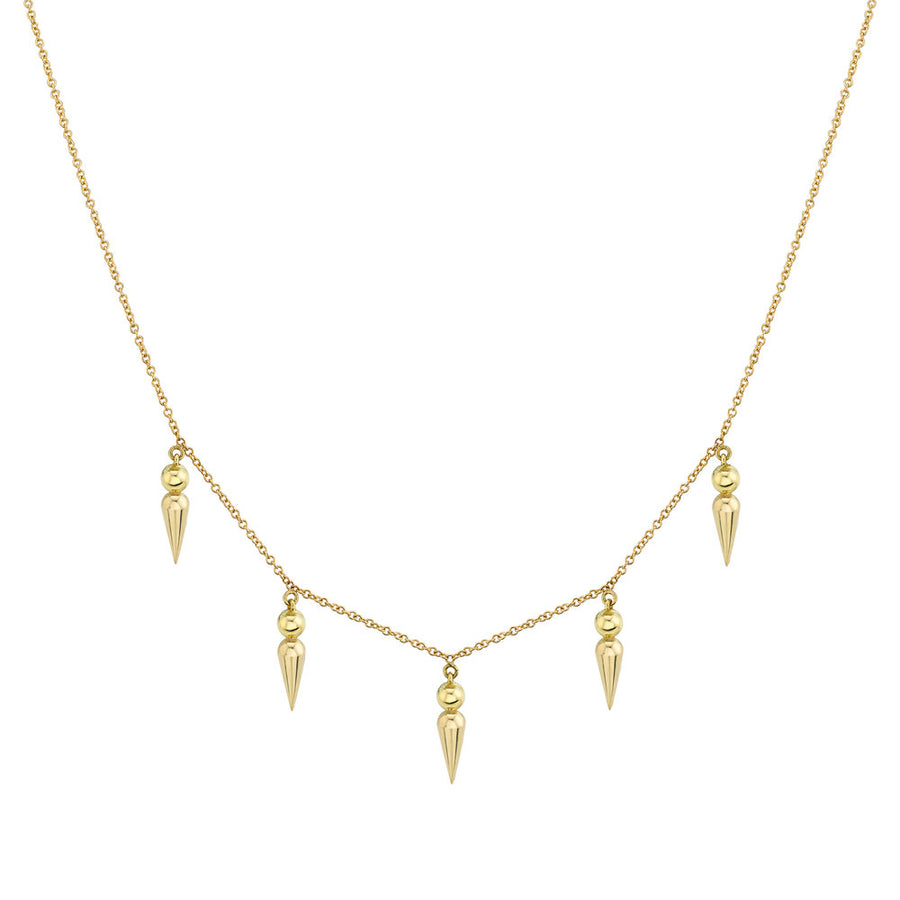 5 Point Spear Tip Collar Necklace