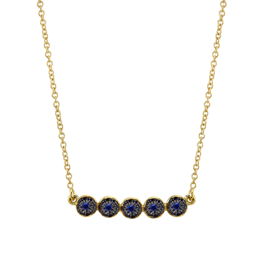 5 Point Pave Ball Necklace