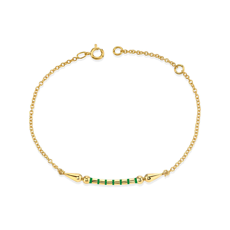 Enamel Stripe Shirley Spear Chain Bracelet