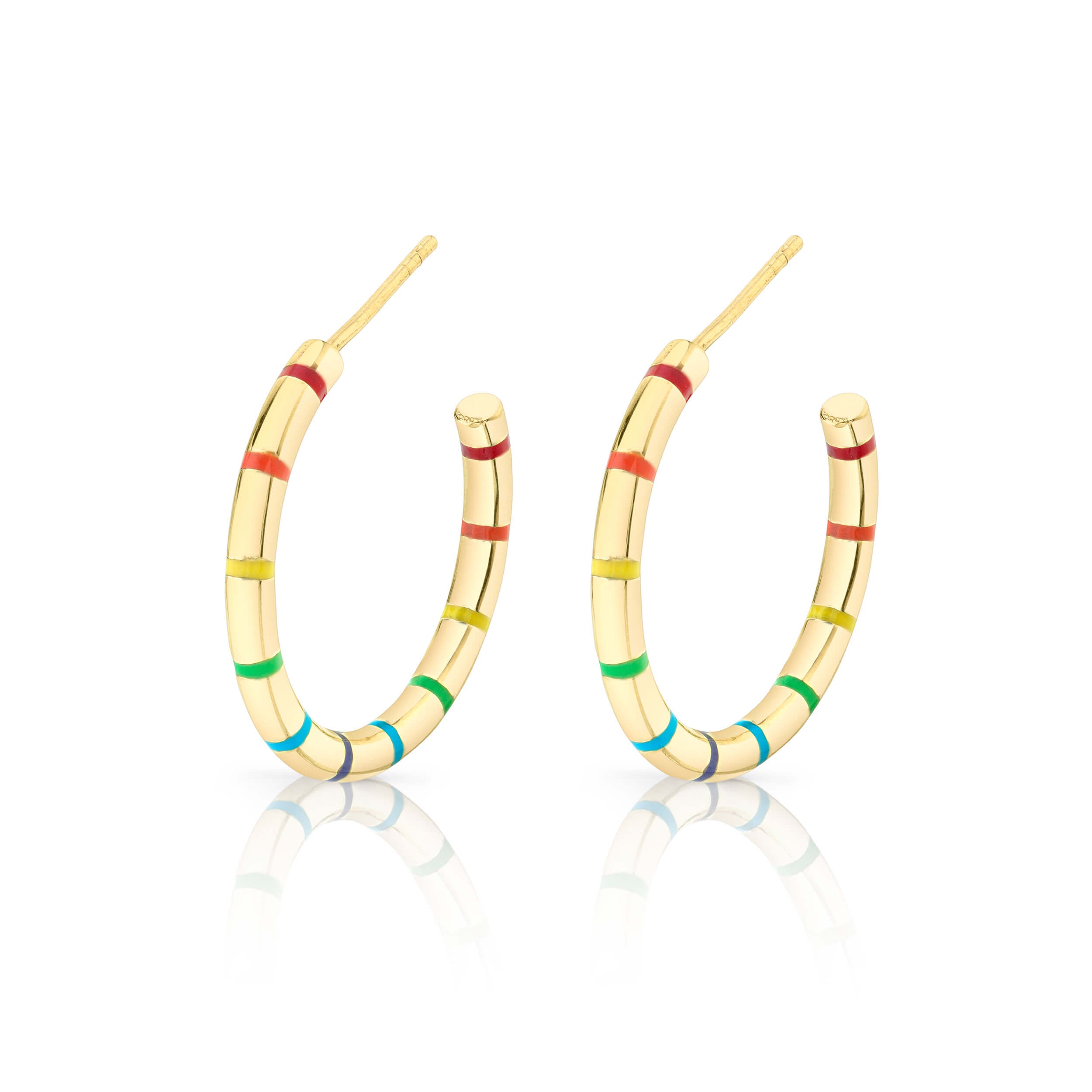 Enamel hoops rainbow deals