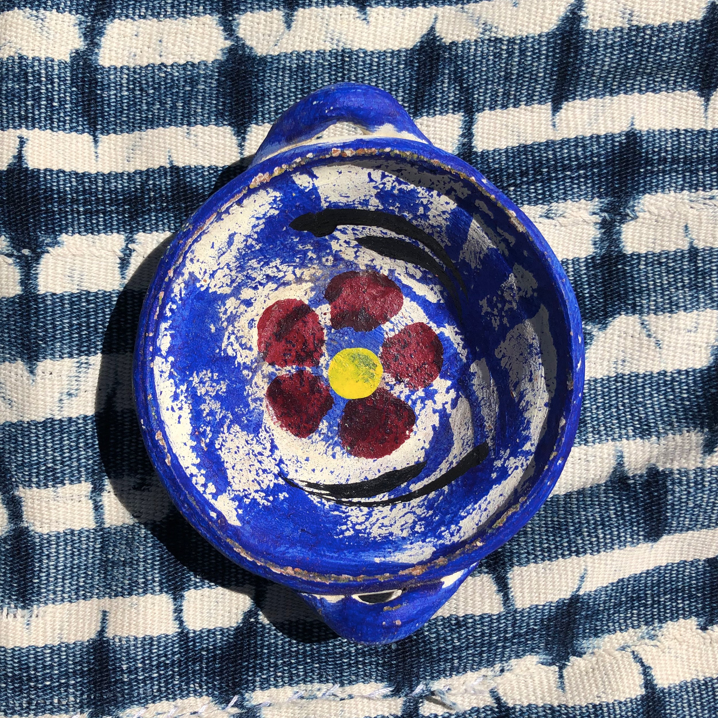 Flower Power Jewelry Dish Blue Sarah Hendler