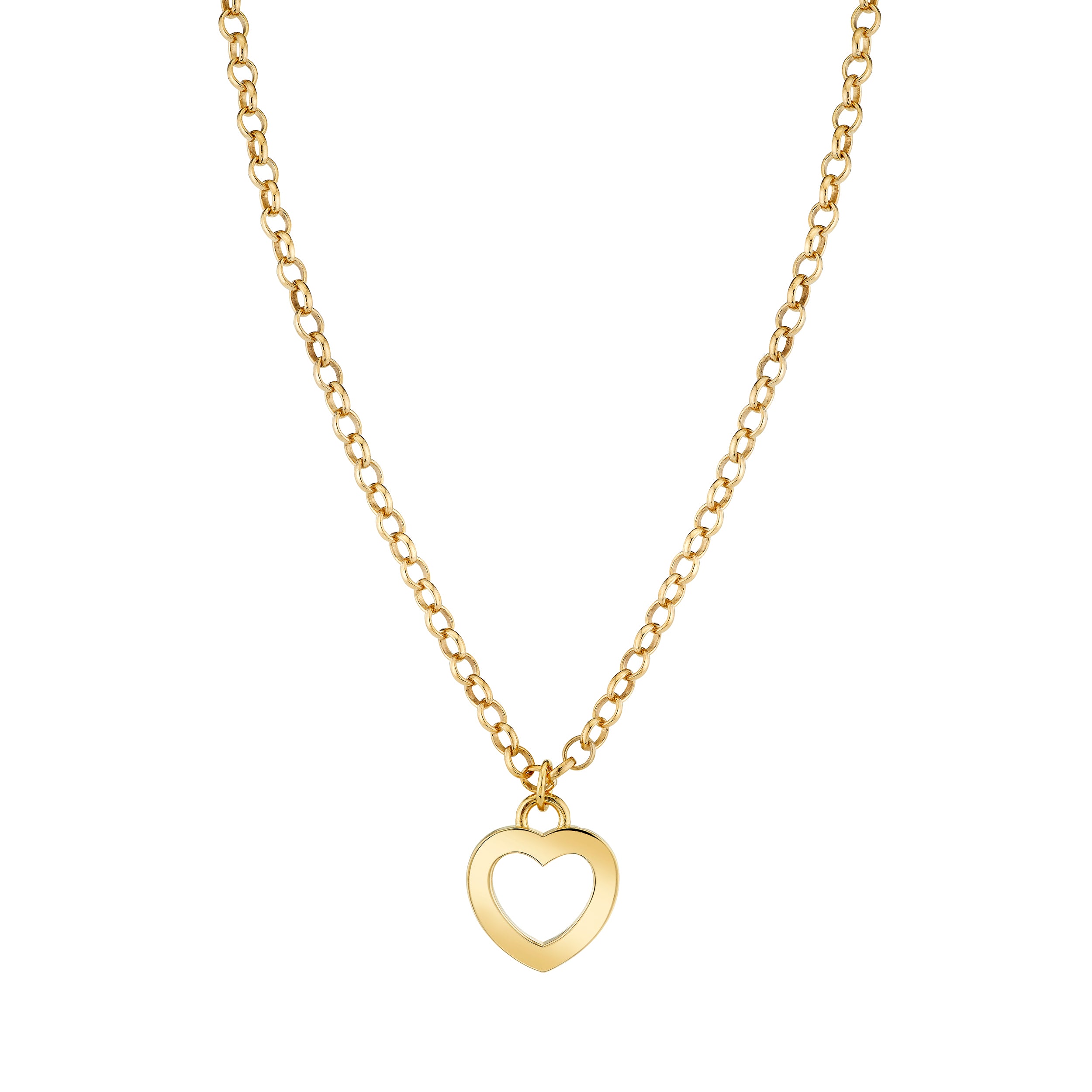 Double Heart Charm 14K Yellow Gold