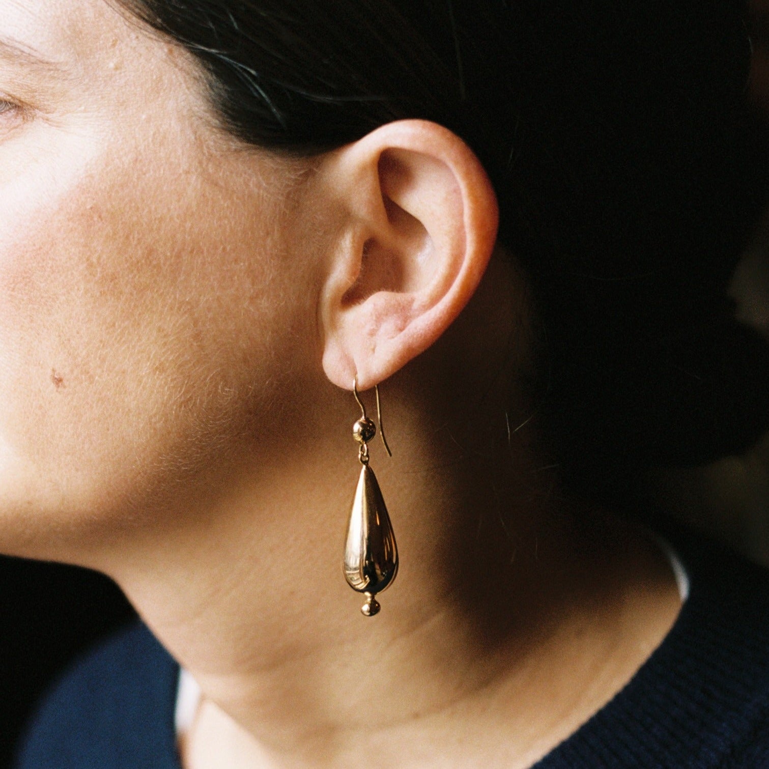 9ct gold drop earrings discount
