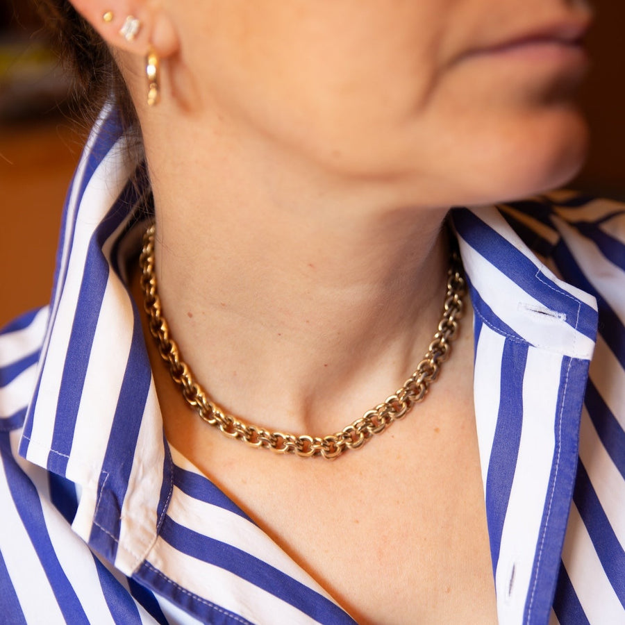 CARTIER 14k Gold Woven Flat Link Chain