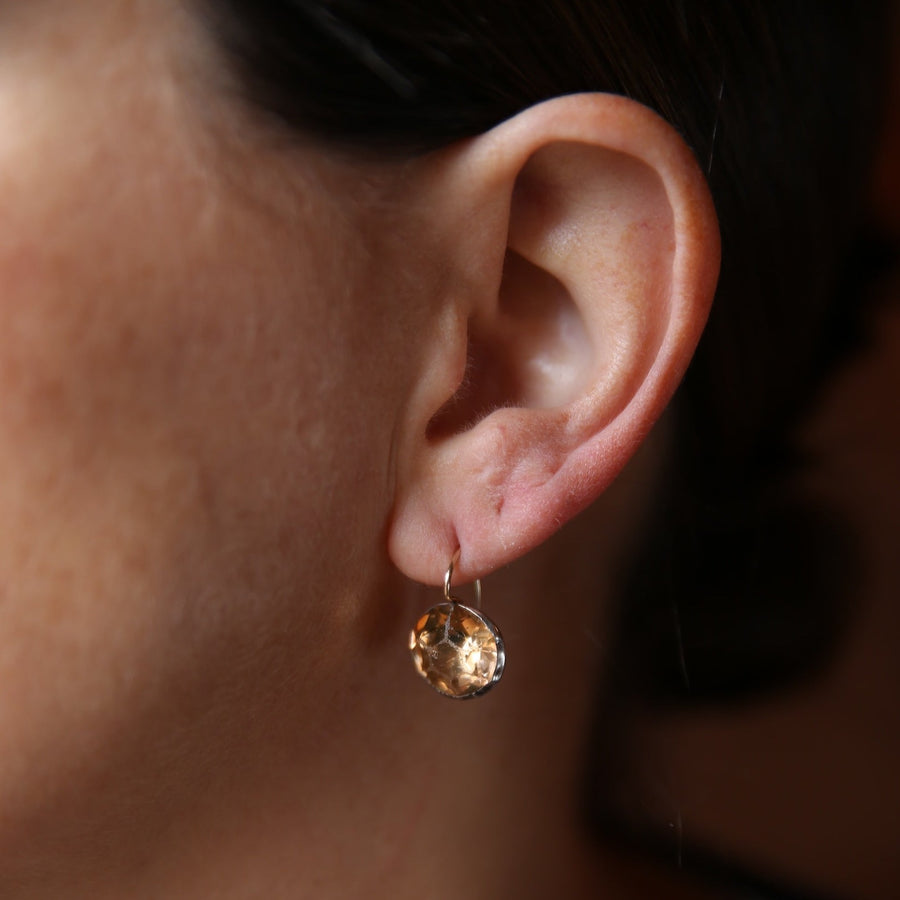 Antique Light Peach Paste Earrings