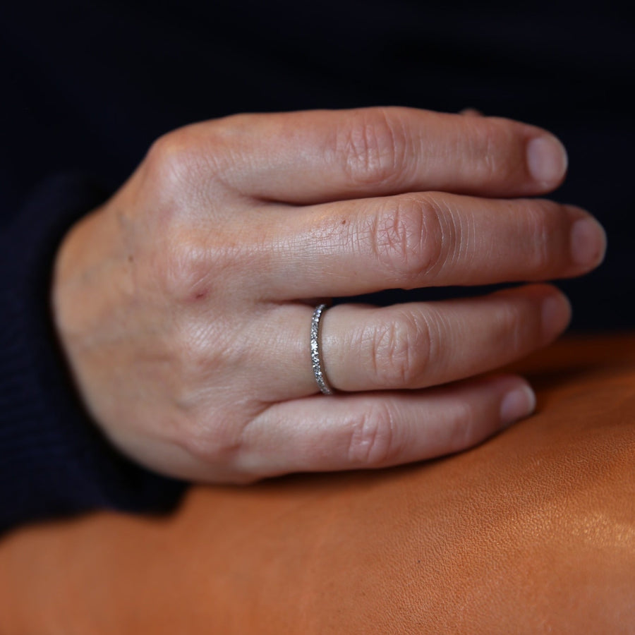 White Gold Eternity Band Encrusted in Diamonds