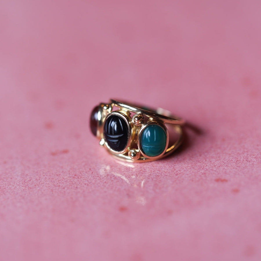 14k Gold Scarab Ring