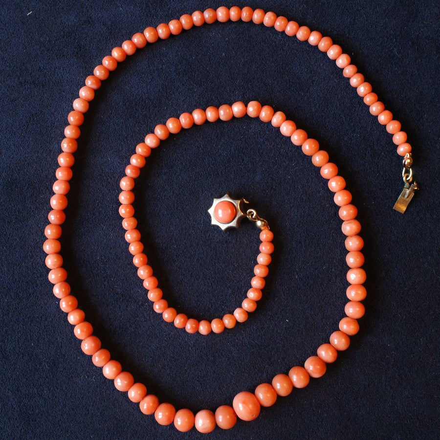 Natural Coral Beaded Necklace