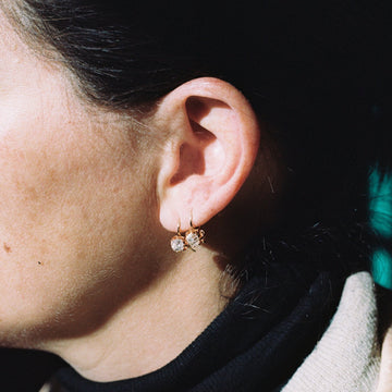 Diamond Buttercup Earrings