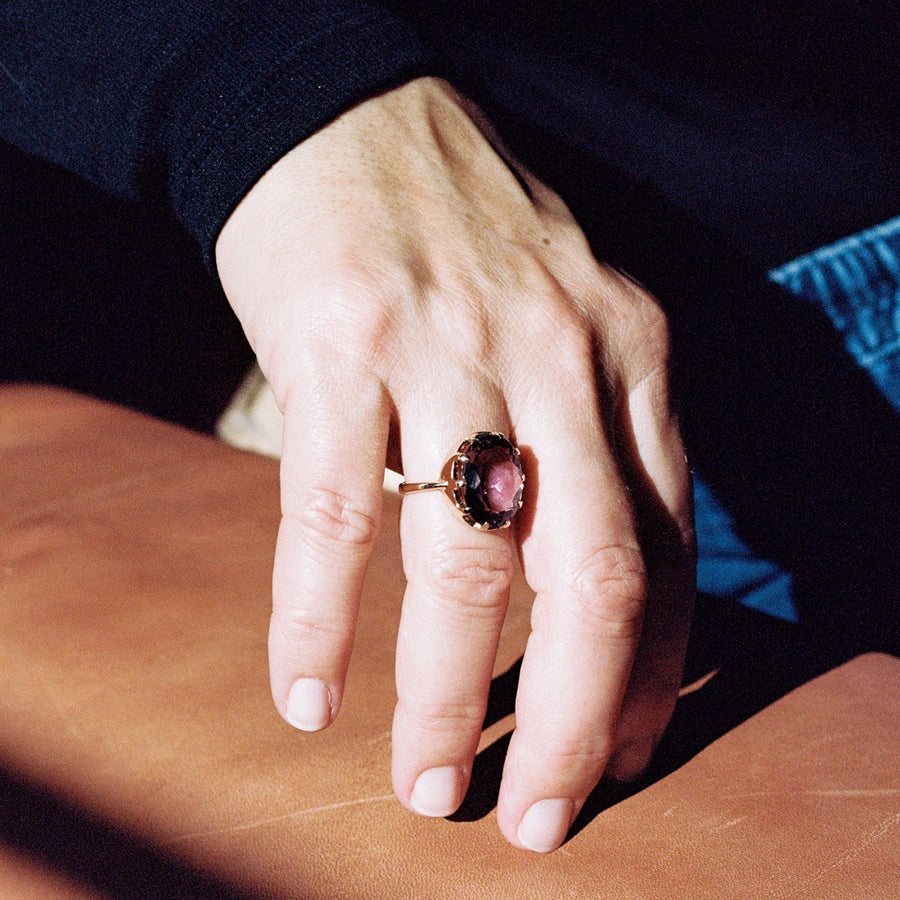 10k XXL Amethyst Ring