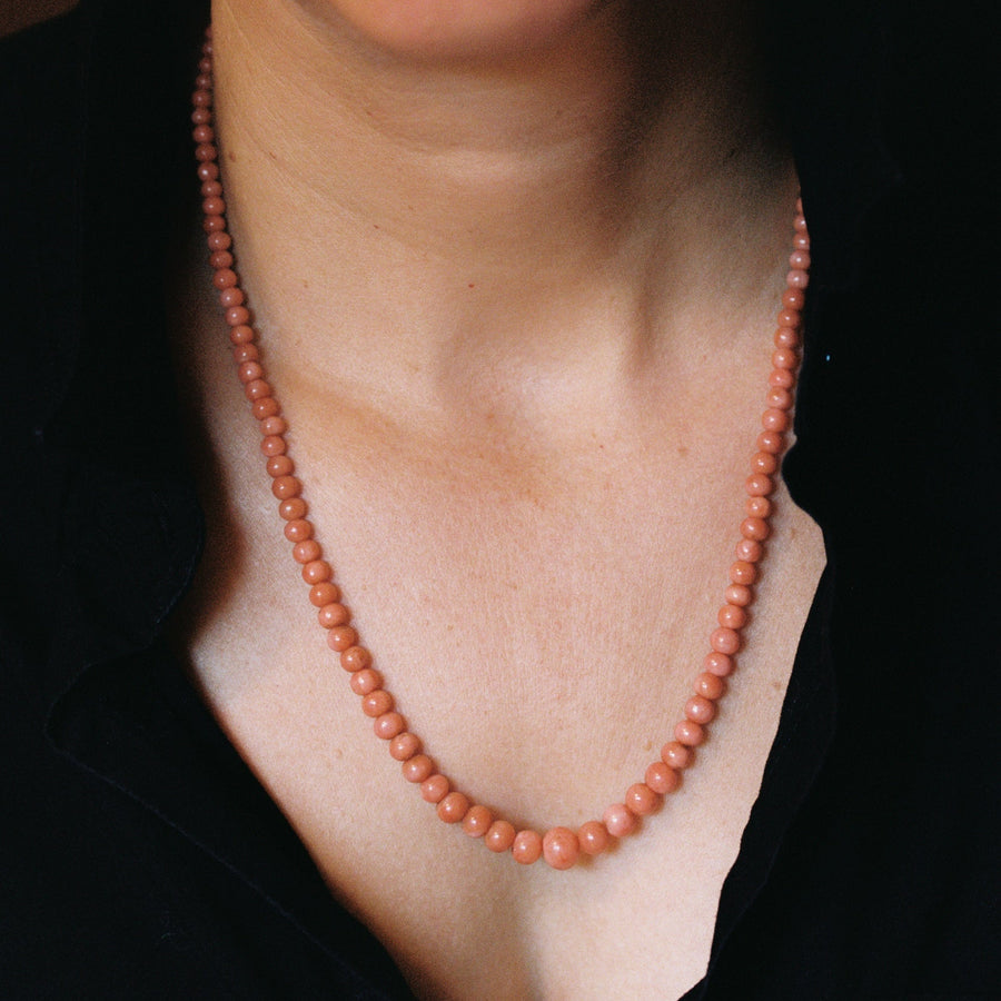 Natural Coral Beaded Necklace