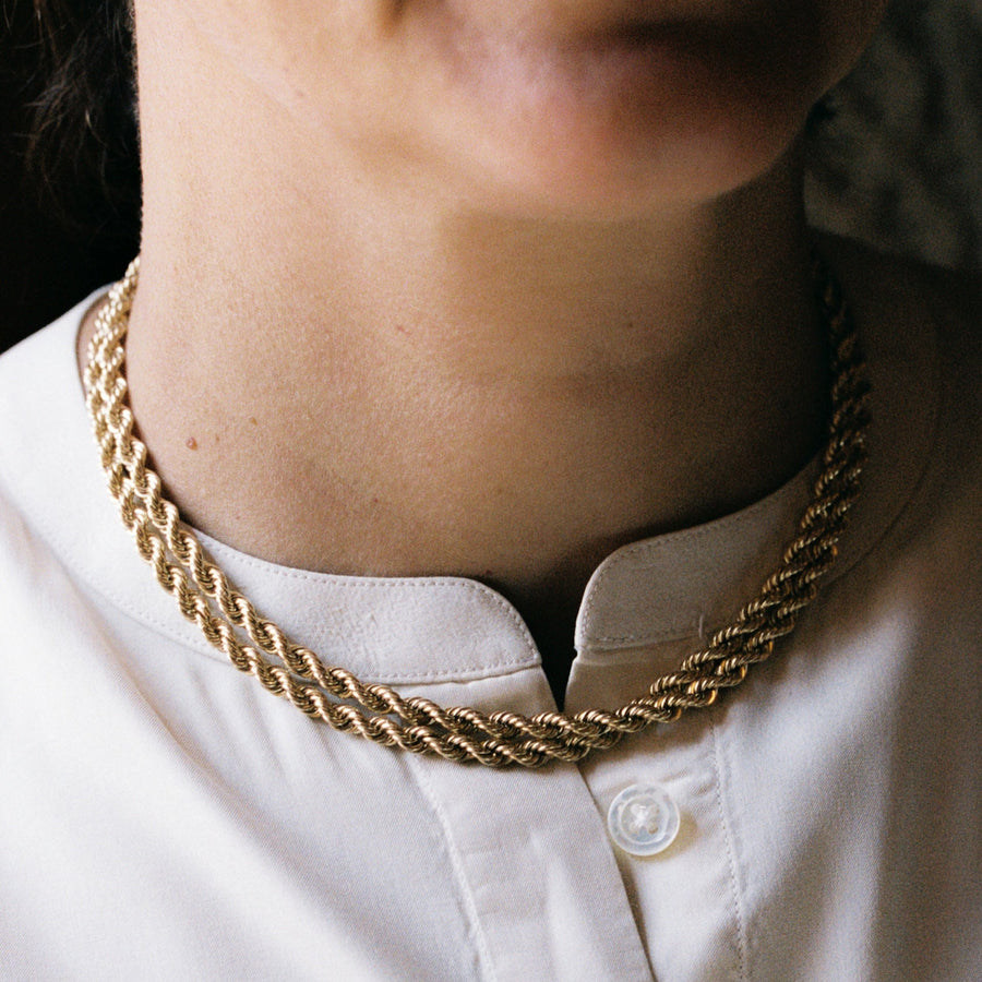 14k Yellow Gold Hand Twisted Rope Chain (60g)