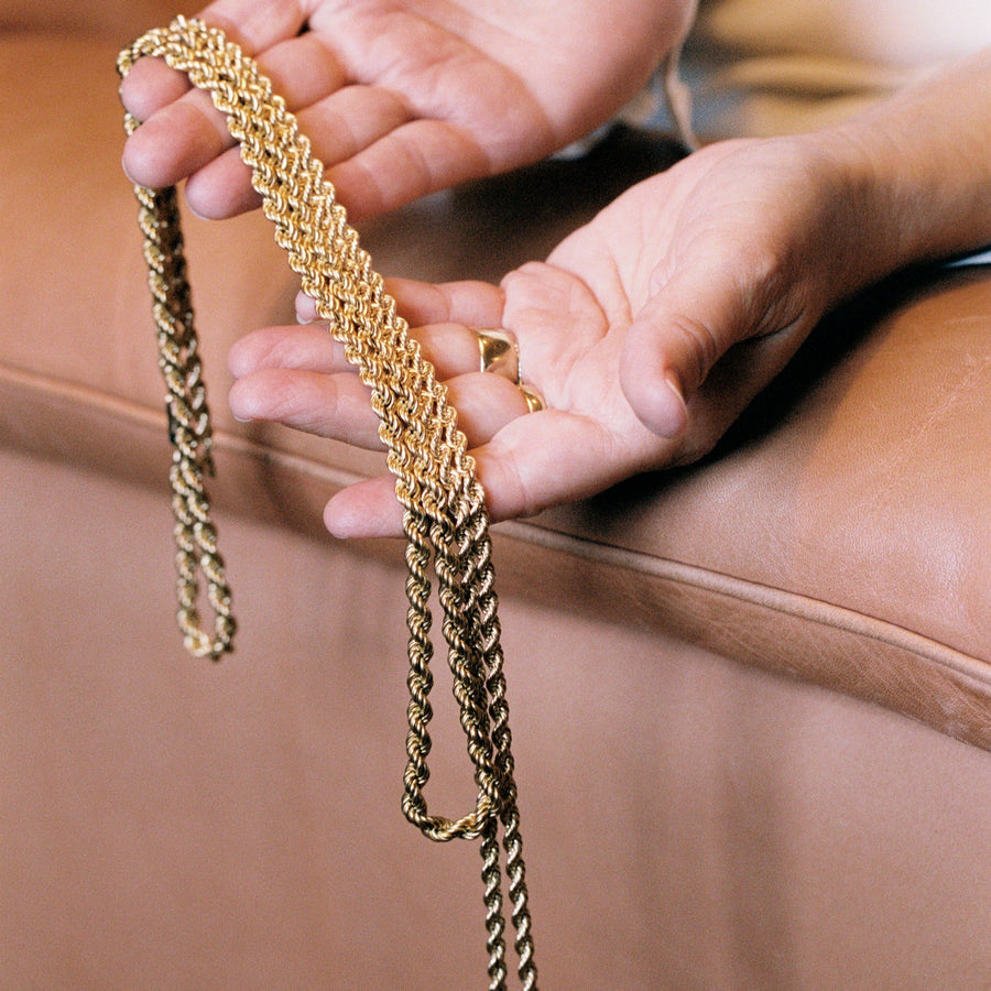 14k Yellow Gold Hand Twisted Rope Chain (60g)