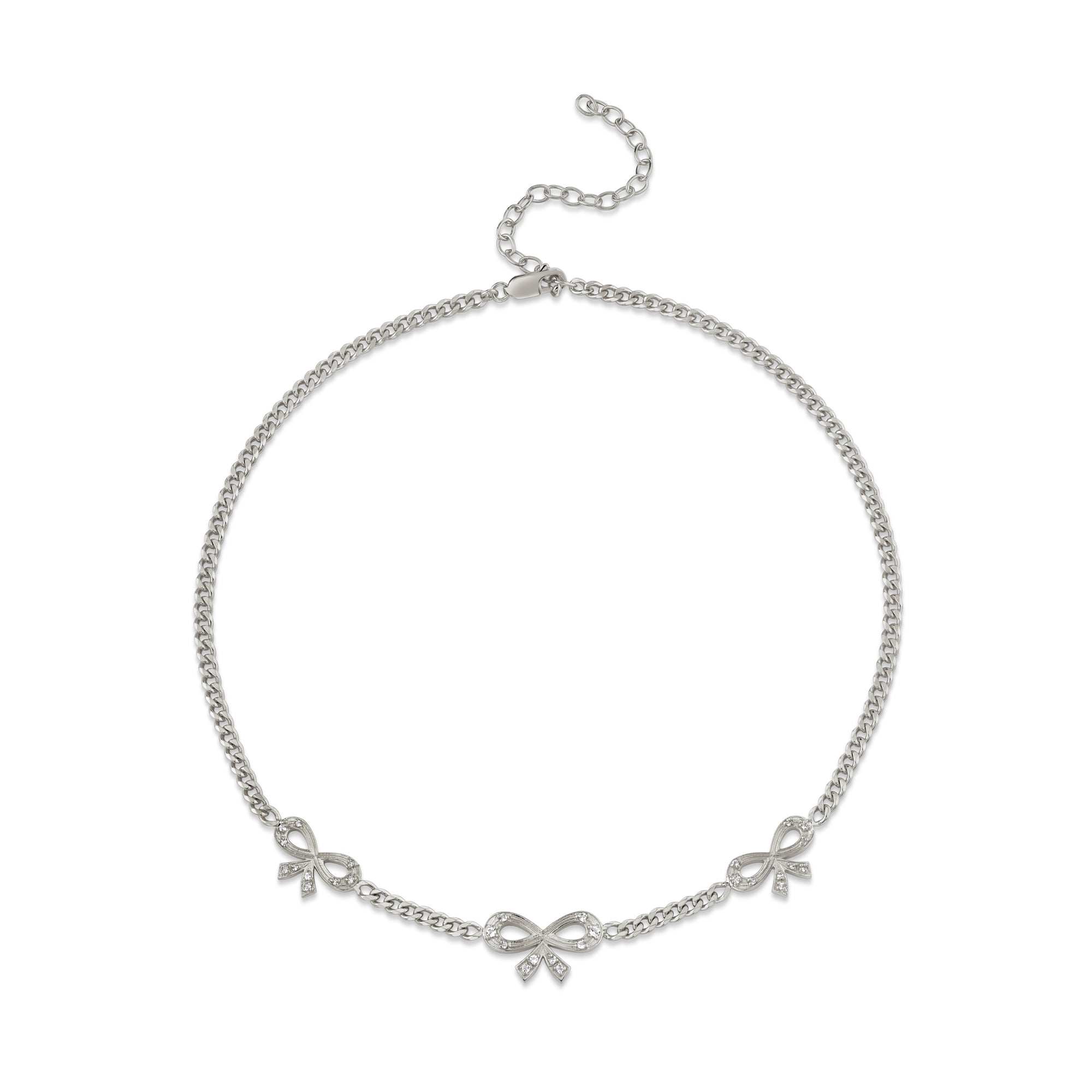 Triple Bow with Curb Chain Necklace – Sarah Hendler