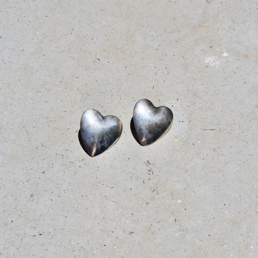 Sterling Silver Heart Studs