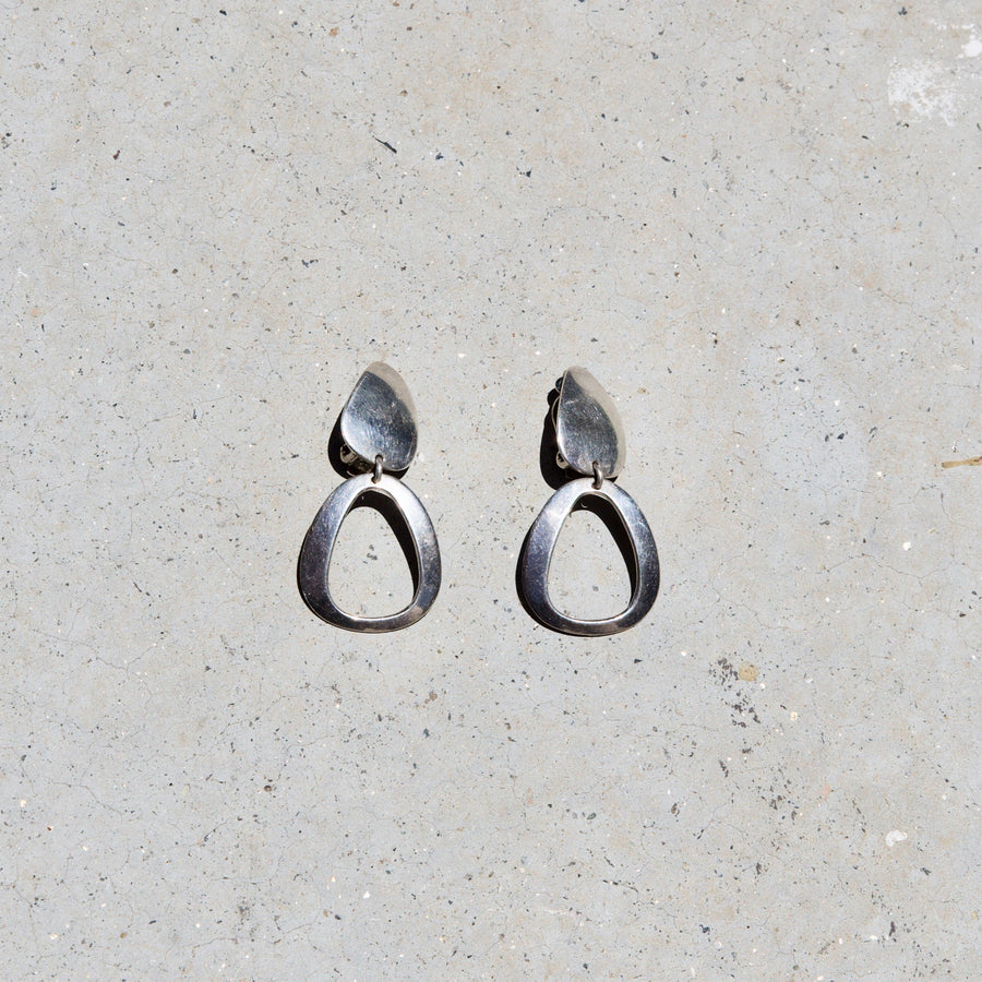 Mid-Century Taxco Sterling Clip-On Earrings