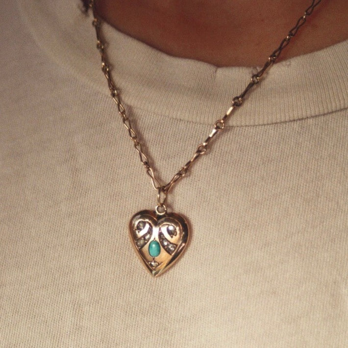 Rose Gold Heart Pendant and Chain