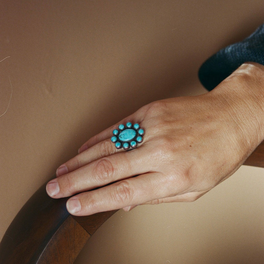 Flower Turquoise Ring
