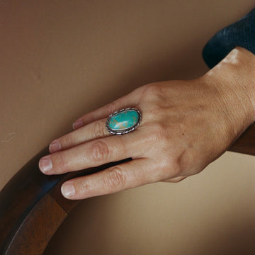 Framed Turquoise Ring