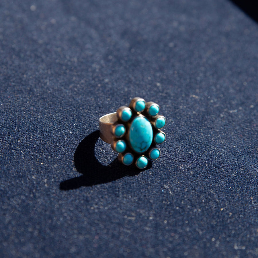 Flower Turquoise Ring