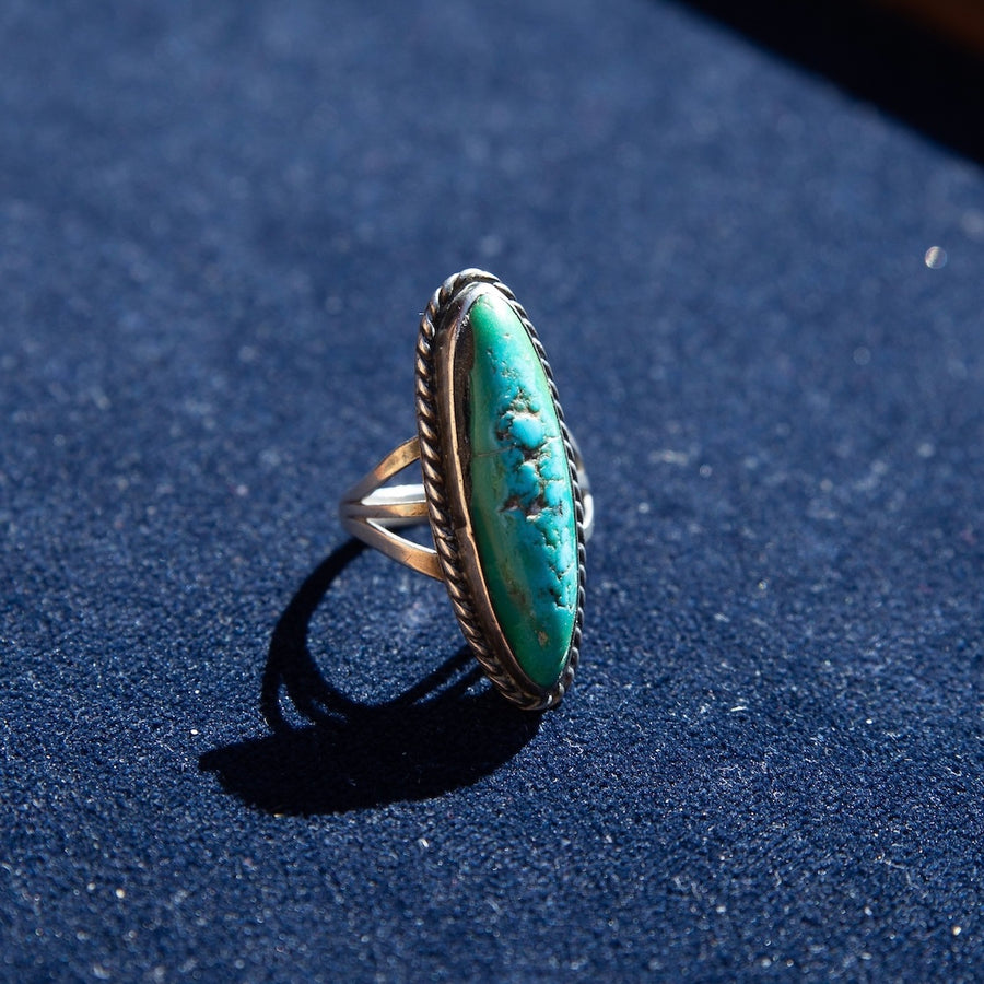 Elongated Turquoise Ring – Sarah Hendler - Main Image