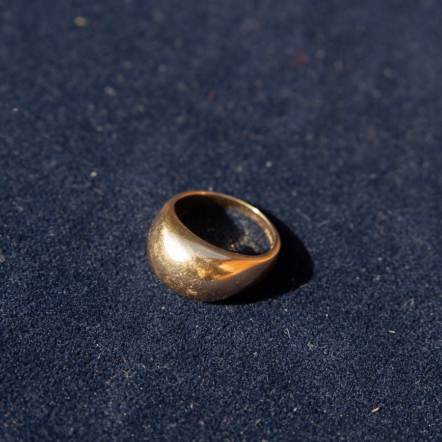 14k Gold Domed Ring