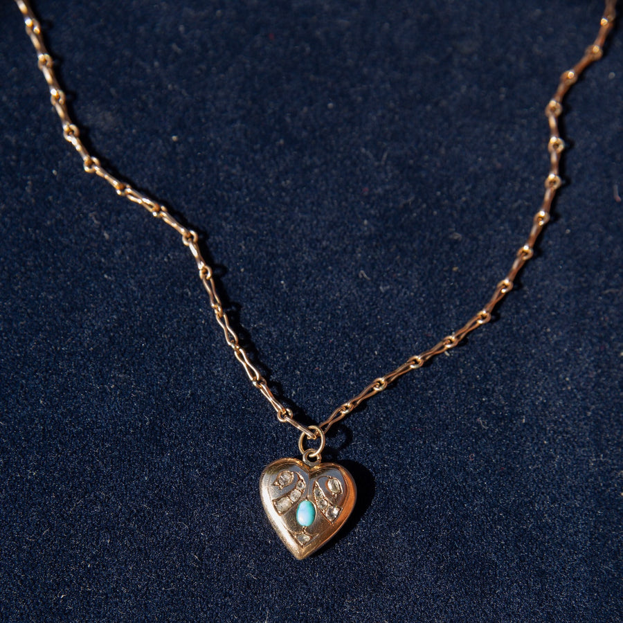 Rose Gold Heart Pendant and Chain