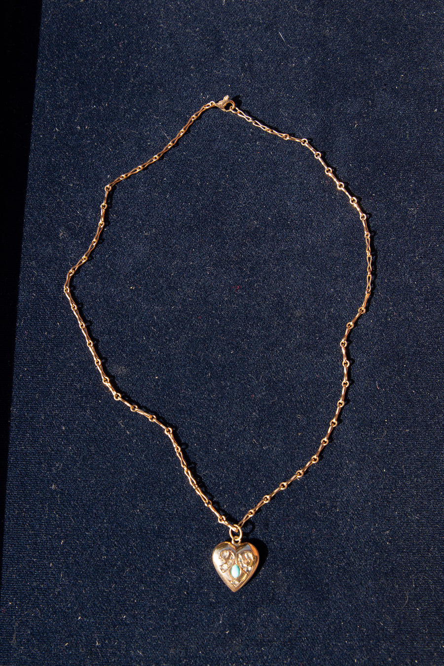 Rose Gold Heart Pendant and Chain