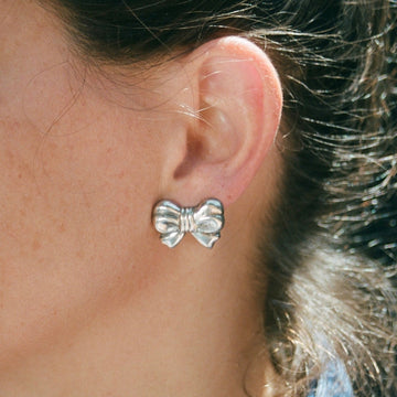 Sterling Silver Bow Studs