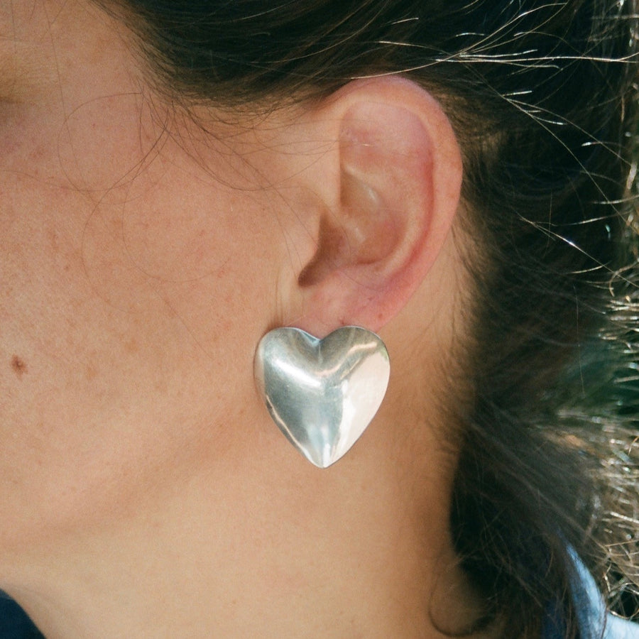 Sterling Silver Heart Studs