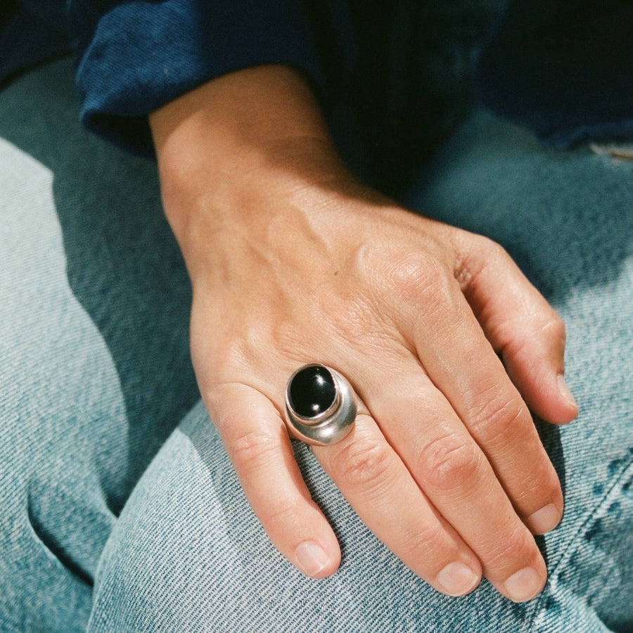 XXL Tiered Onyx Ring