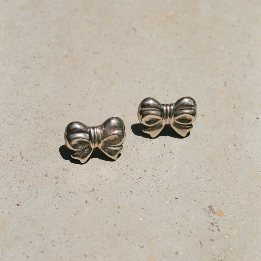 Sterling Silver Bow Studs