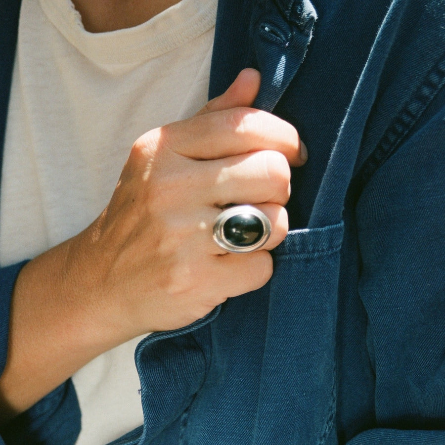 XXL Tiered Onyx Ring