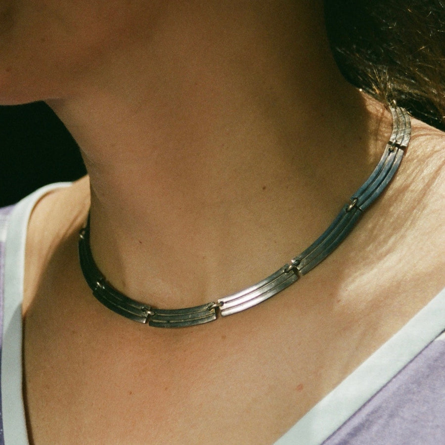 Taxco Bar Collar Sterling Necklace