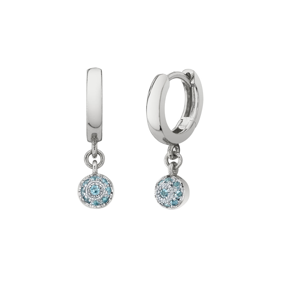 Large Pave Ball Huggie Hoops