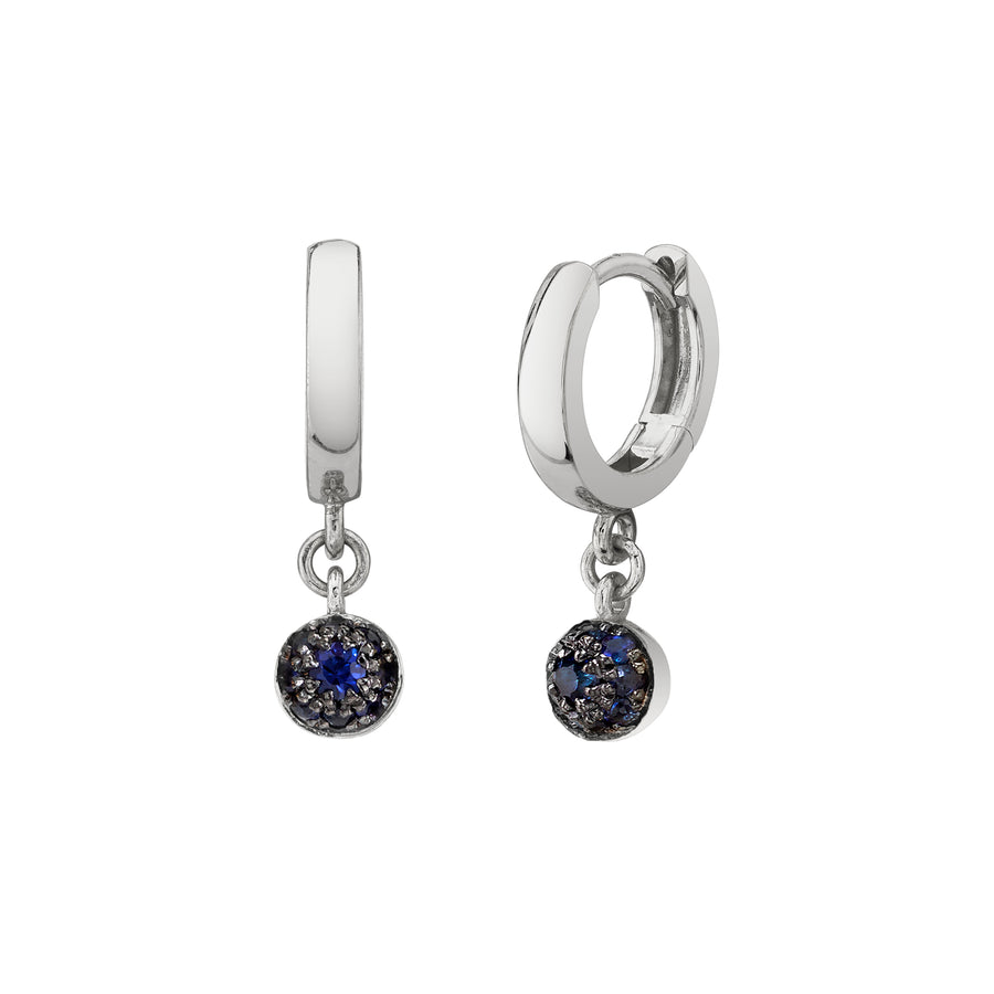Large Pave Ball Huggie Hoops