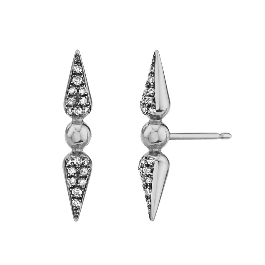 Shirley Pave Spear Studs - Diamond