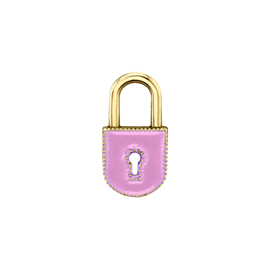 Small Enamel Lock Charm