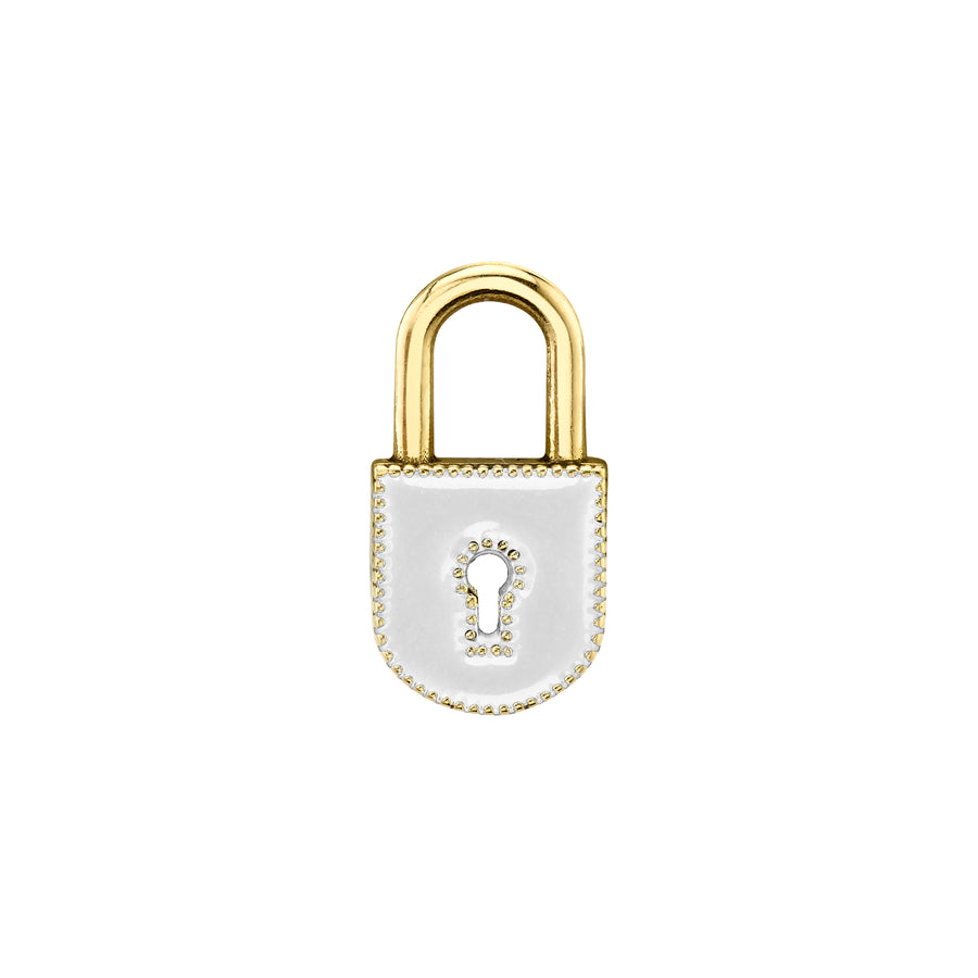 Small Enamel Lock Charm