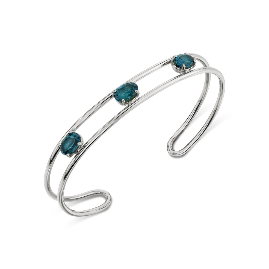 Tres Stone Double Wire Cuff