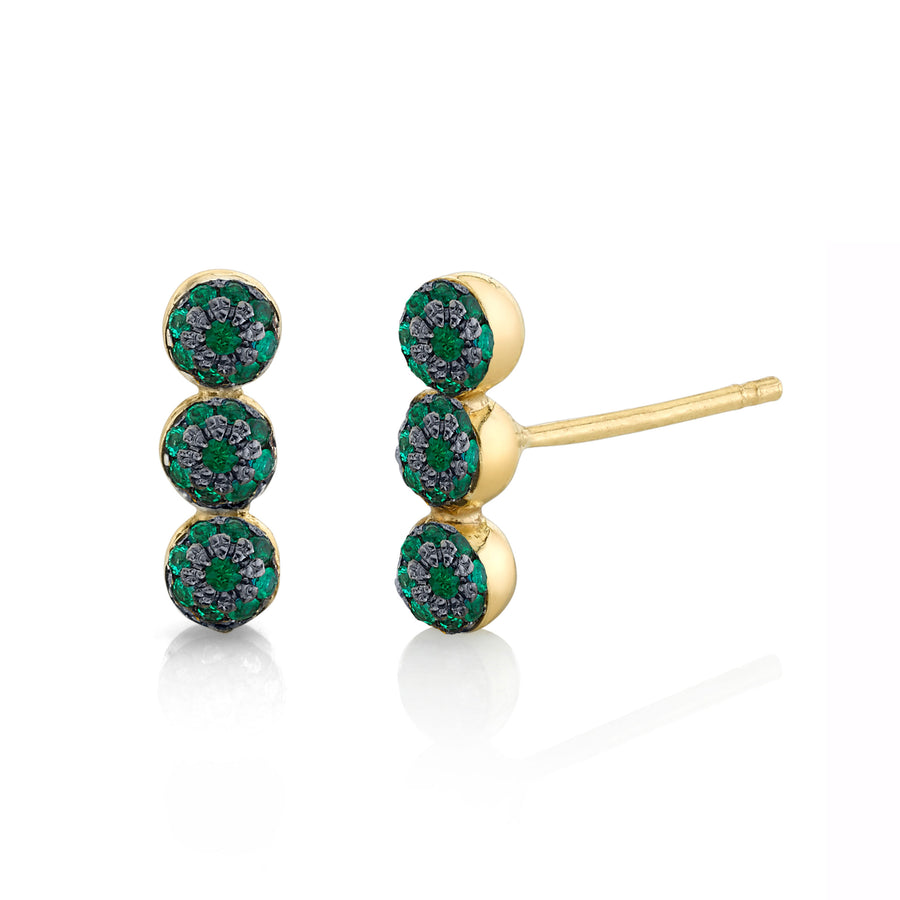 Triple Pave Ball Studs