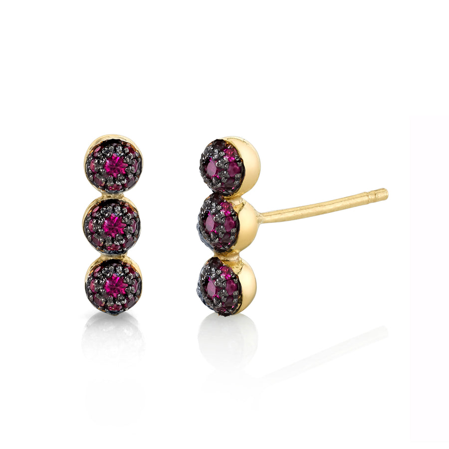 Triple Pave Ball Studs