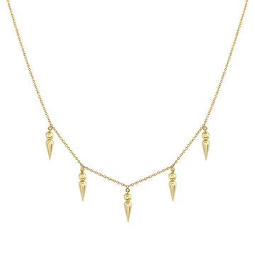 5 Point Spear Tip Collar Necklace