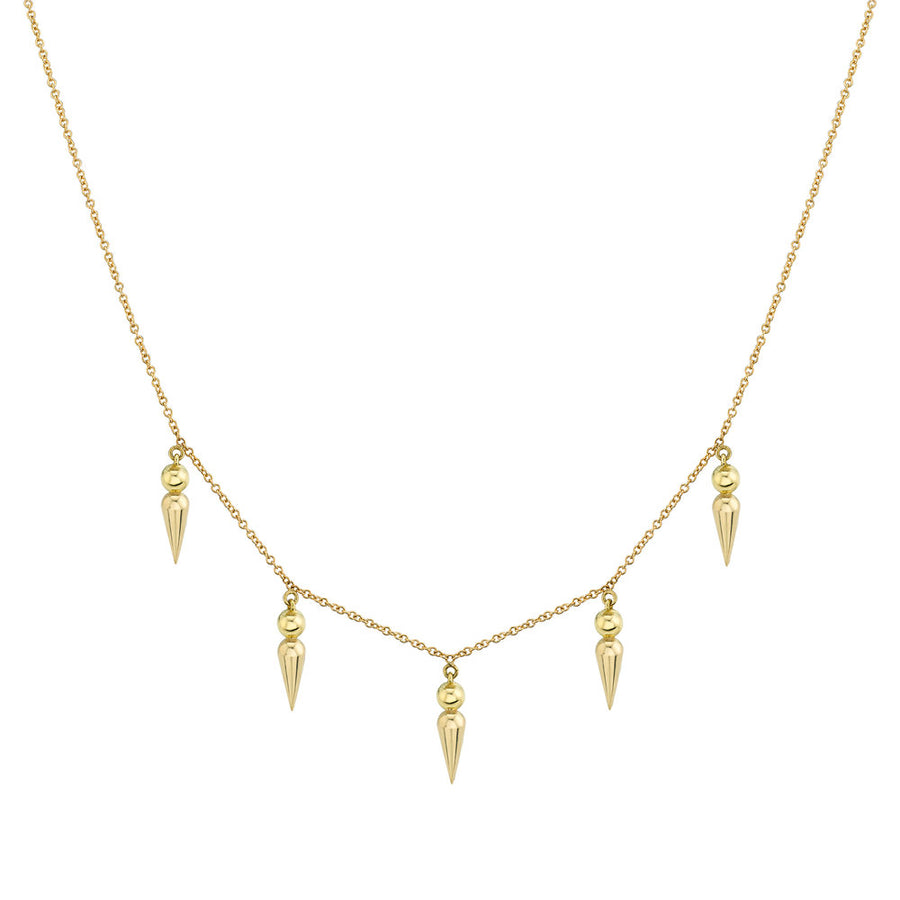 5 Point Spear Tip Collar Necklace