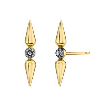 Shirley Pave Center Studs - Diamond