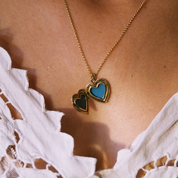 Gold Fill Locket with Etched Flower Motif