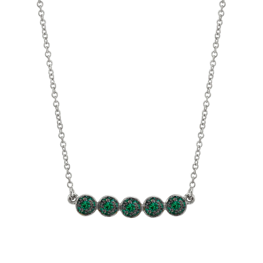 5 Point Pave Ball Necklace