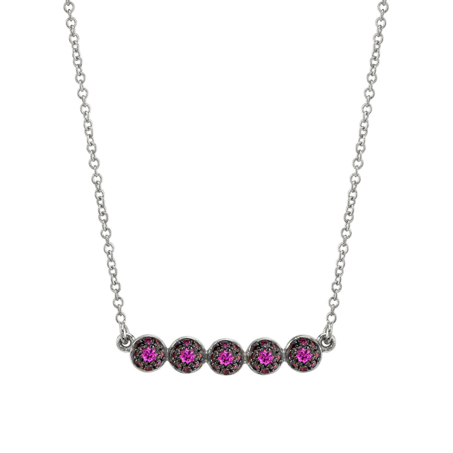 5 Point Pave Ball Necklace